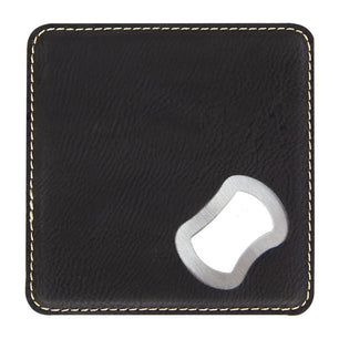 Black Gold Leather Coaster