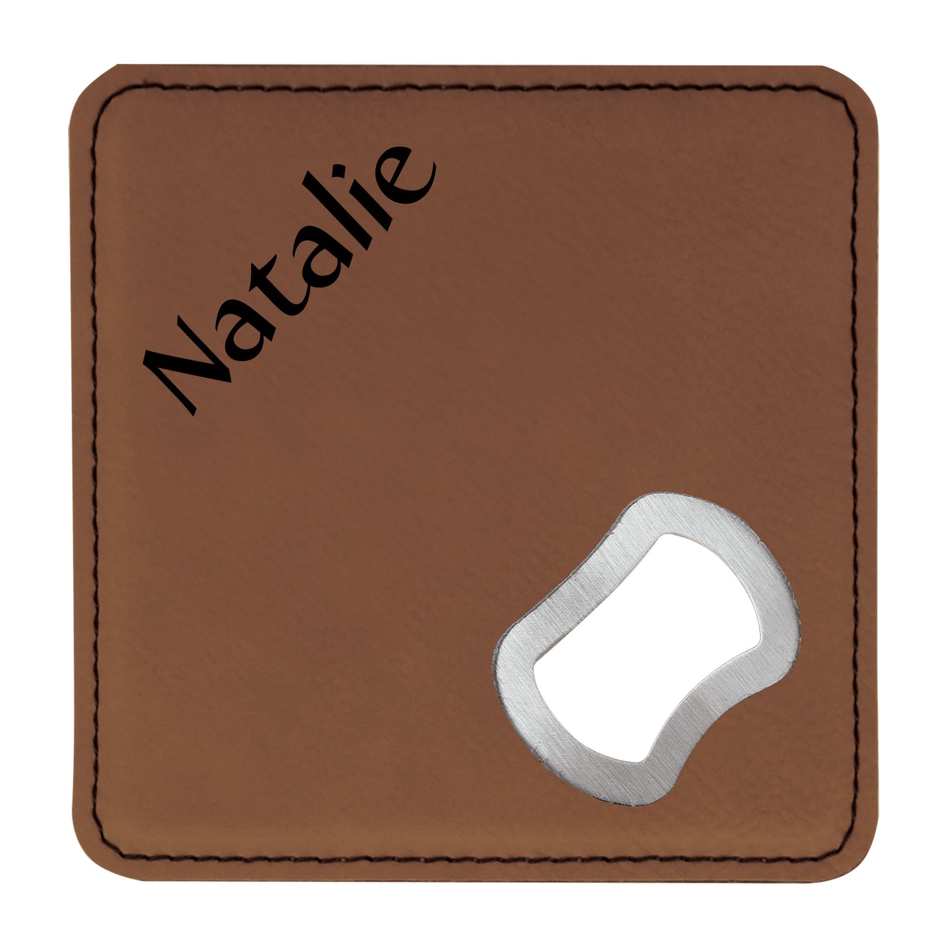 Dark Brown Leather Coaster