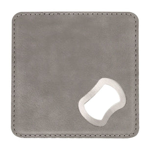 Gray Leather Coaster