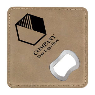 Light Brown Leather Coaster