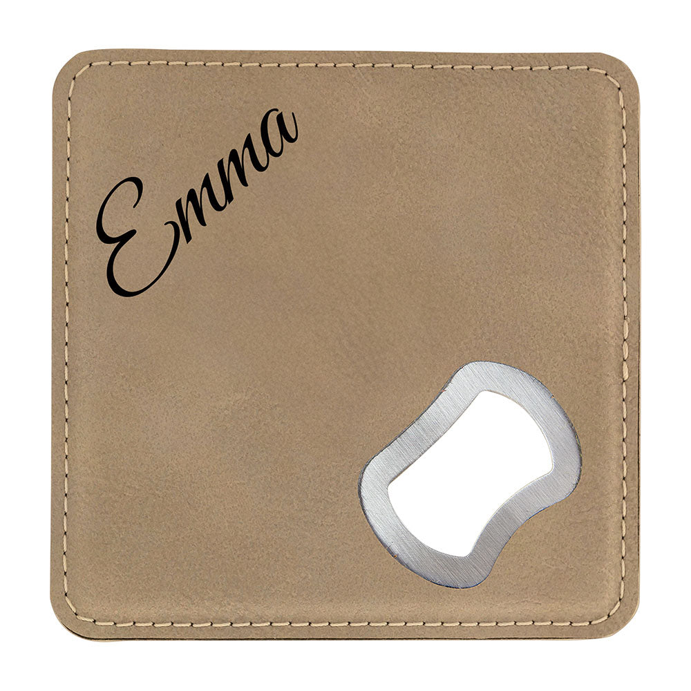 Light Brown Leather Coaster