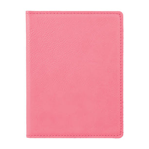 Pink Leather Passport Case