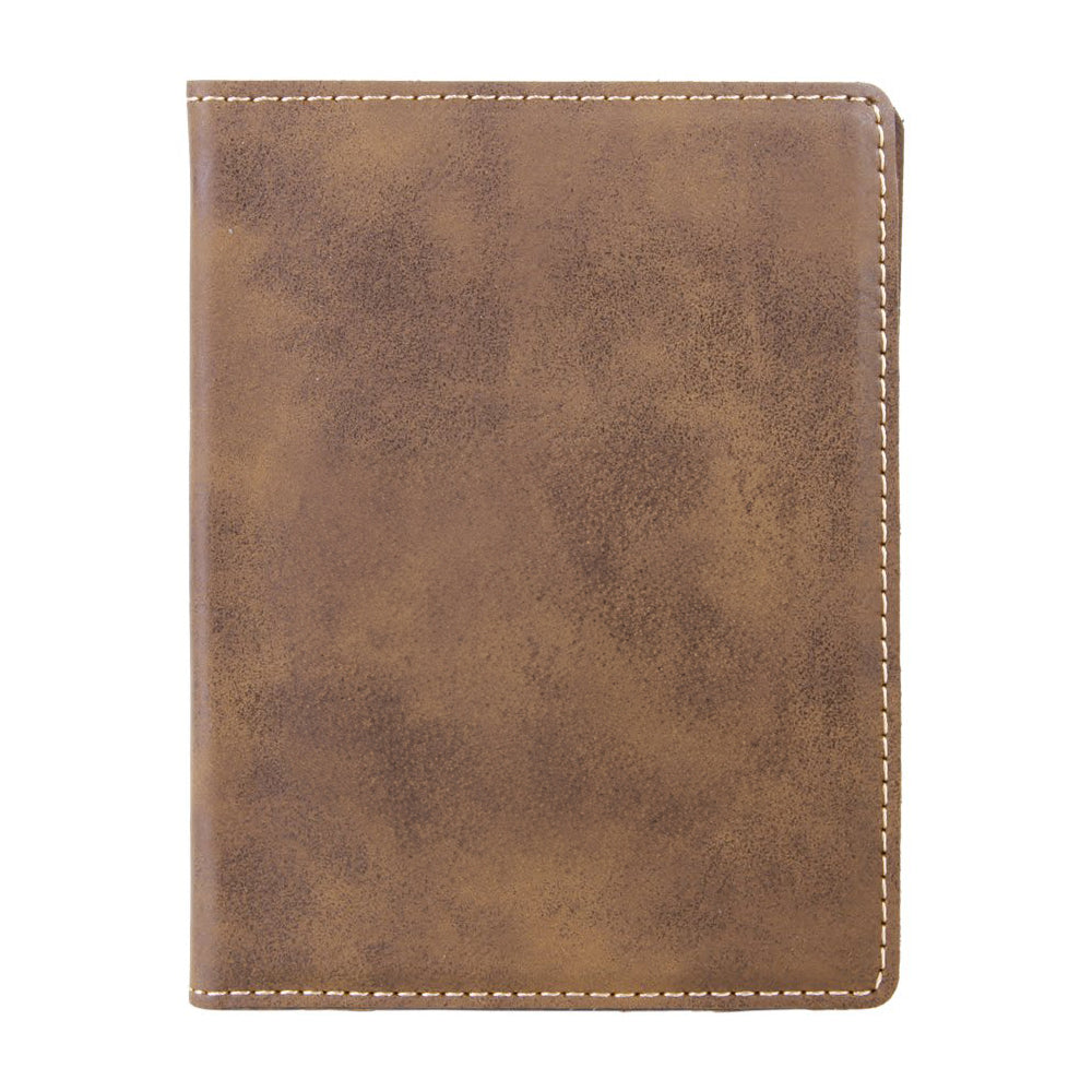 Rustic Gold Leather Passport Case