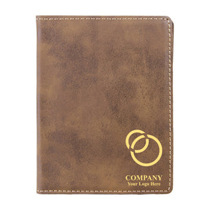 Rustic Gold Leather Passport Case