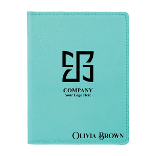 Teal Leather Passport Case