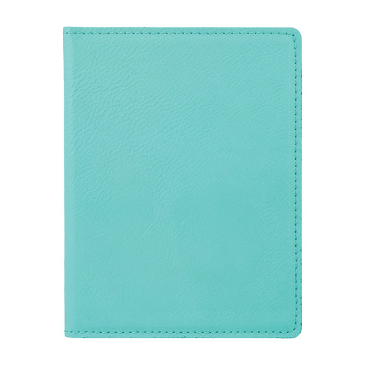 Teal Leather Passport Case