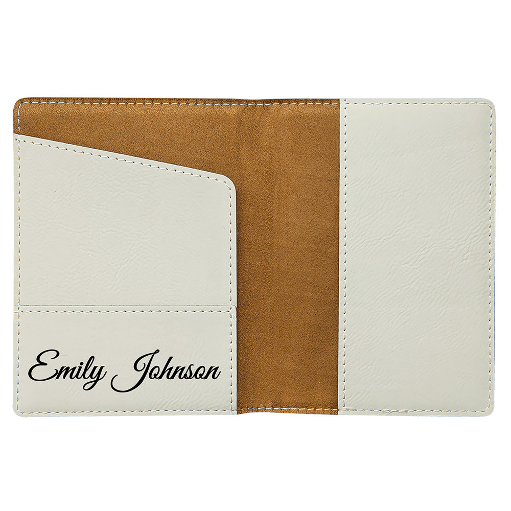 White Leather Passport Case