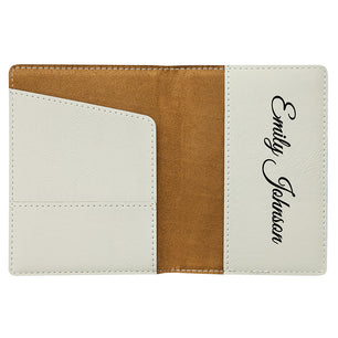 White Leather Passport Case