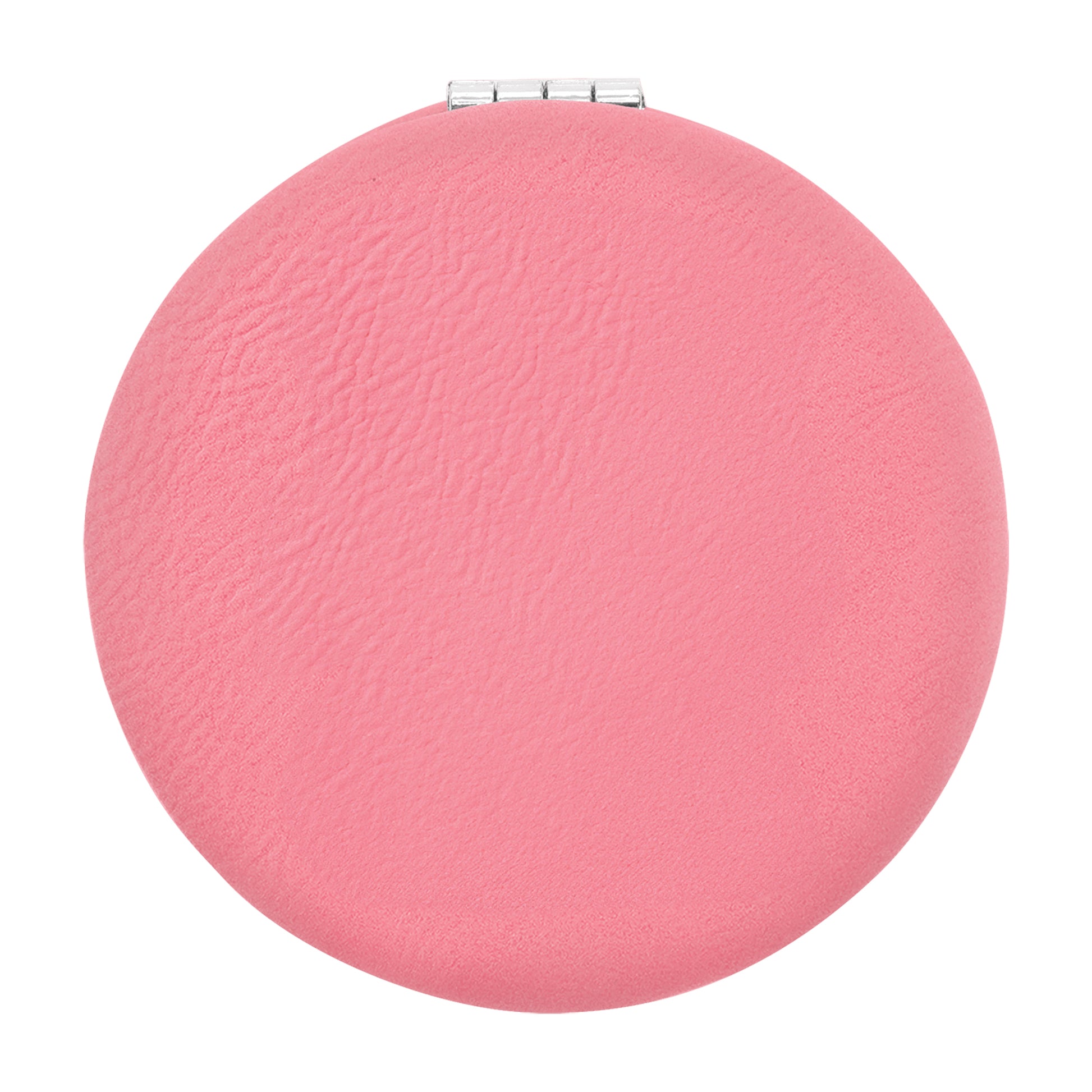 Pink  Vegan Leather Compact Mirror